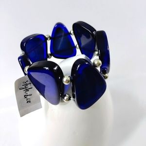Style &Co New Mod Blue Resin Stretch Bracelet